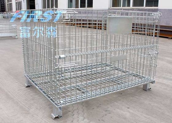 qualité  Stackable Steel Q235 50*50mm Wire Mesh Box Pallet usine