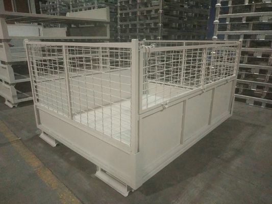 Le CE RAL saupoudrent les cages en acier de stockage de la capacité 1000KG enduite