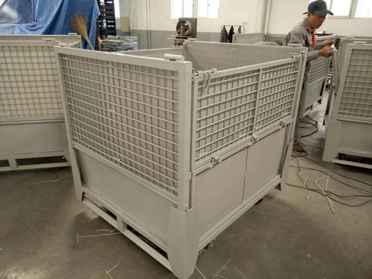 Le CE RAL saupoudrent les cages en acier de stockage de la capacité 1000KG enduite