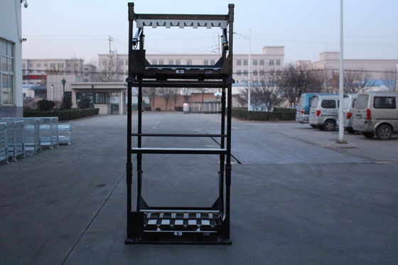 Palette carrée de transport d'acier en forme de tuyau d'entrée noire de 4 manières