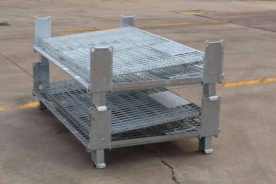 La logistique zingue le fil enduit Mesh Box Pallet de 1000kg 50*100mm