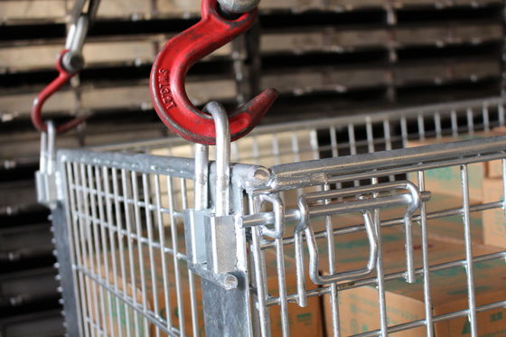 La logistique zingue le fil enduit Mesh Box Pallet de 1000kg 50*100mm