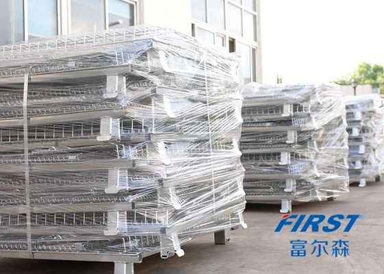 Quatre fil Mesh Box Pallet de mesure des anneaux 0.31m3 6.3mm