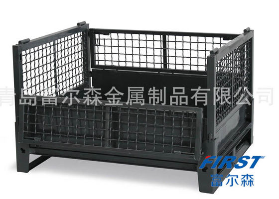 Cage pliante verrouillable noire en métal 1500KG du pliage 50*100mm