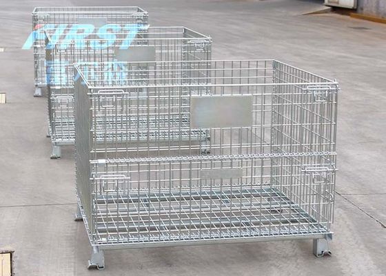 Électro 50x50 galvanisé pliant Mesh Metal Storage Cage