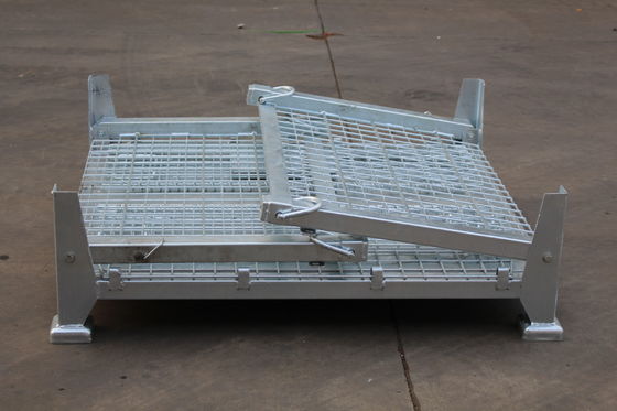 Électro 50x50 galvanisé pliant Mesh Metal Storage Cage