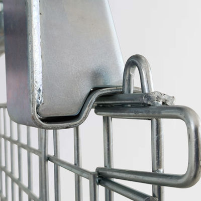 Cage pliante verrouillable argentée en métal 1500KG du pliage 50*50mm