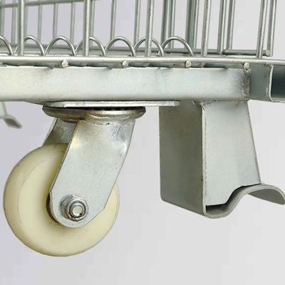 Cage pliante verrouillable argentée en métal 1500KG du pliage 50*50mm