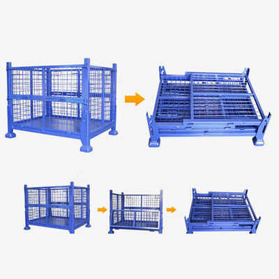 Capacité 1500KG pliant le fil empilable Mesh Cage de 6.0mm