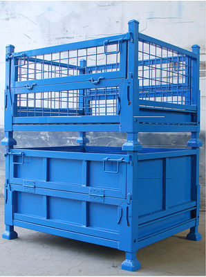 Logistique 4 couches empilant la boîte à palette en métal de fil de 6.4mm