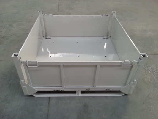 Cages en acier de palette de la capacité 2mm du revêtement 1500kg de poudre