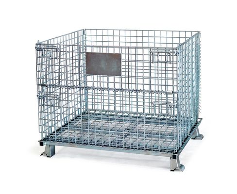 La poudre de la CE RAL a enduit le fil Mesh Container du pliage 1000KG